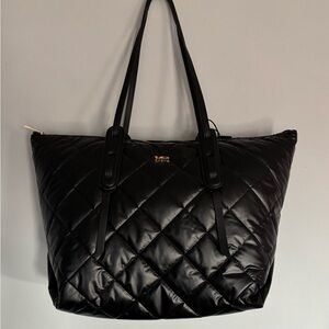 Tutilo Quilted Tote Bag/ Black/ Large